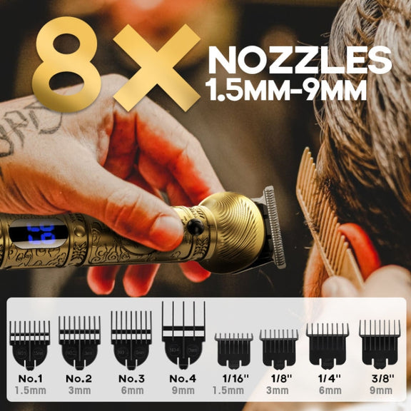 6 In 1 Men Multi-Functional Clipper Metal Body Hair Cutting(Bronze)
