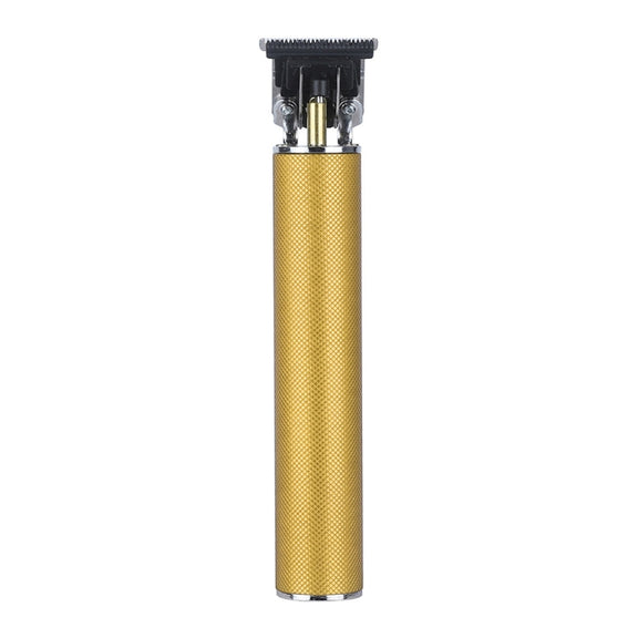 Hollow T-shape Ceramic Cutter Head USB Charging Engraving Electric Hair Clipper, Color: Gold