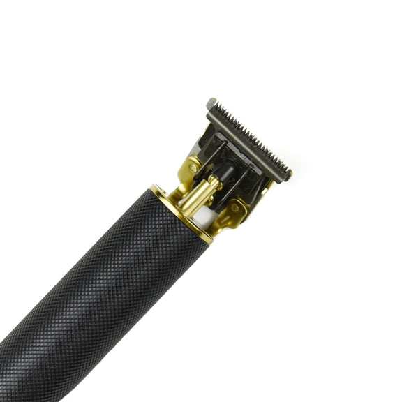 Hollow T-shape Ceramic Cutter Head USB Charging Engraving Electric Hair Clipper, Color: Gold