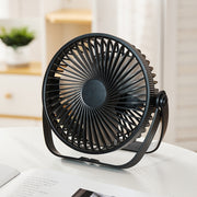 3-in-1 Electric Fan Wall Mounted Desktop Quiet Brushless Turbine Mini Fan, Style: USB Plug(Black)
