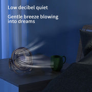 3-in-1 Electric Fan Wall Mounted Desktop Quiet Brushless Turbine Mini Fan, Style: USB Plug(Black)