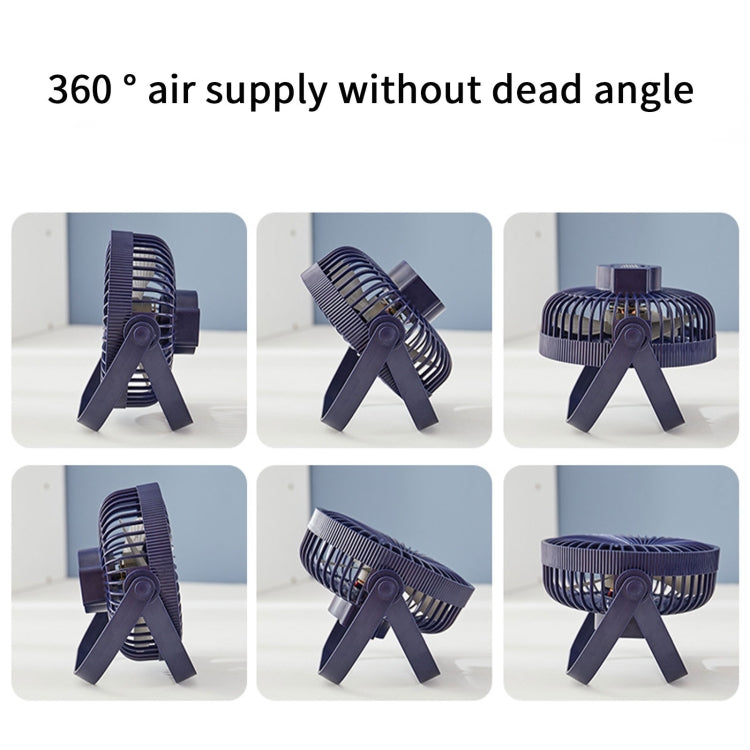 3-in-1 Electric Fan Wall Mounted Desktop Quiet Brushless Turbine Mini Fan, Style: USB Plug(Black)