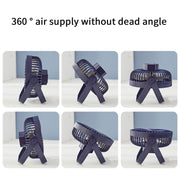 3-in-1 Electric Fan Wall Mounted Desktop Quiet Brushless Turbine Mini Fan, Style: USB Plug(Black)