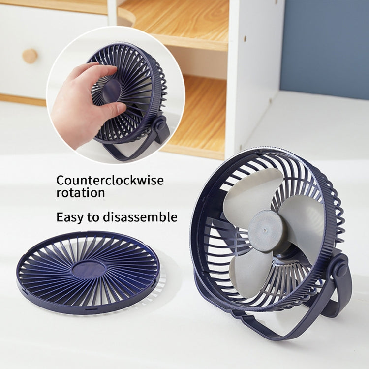 3-in-1 Electric Fan Wall Mounted Desktop Quiet Brushless Turbine Mini Fan, Style: USB Plug(White)