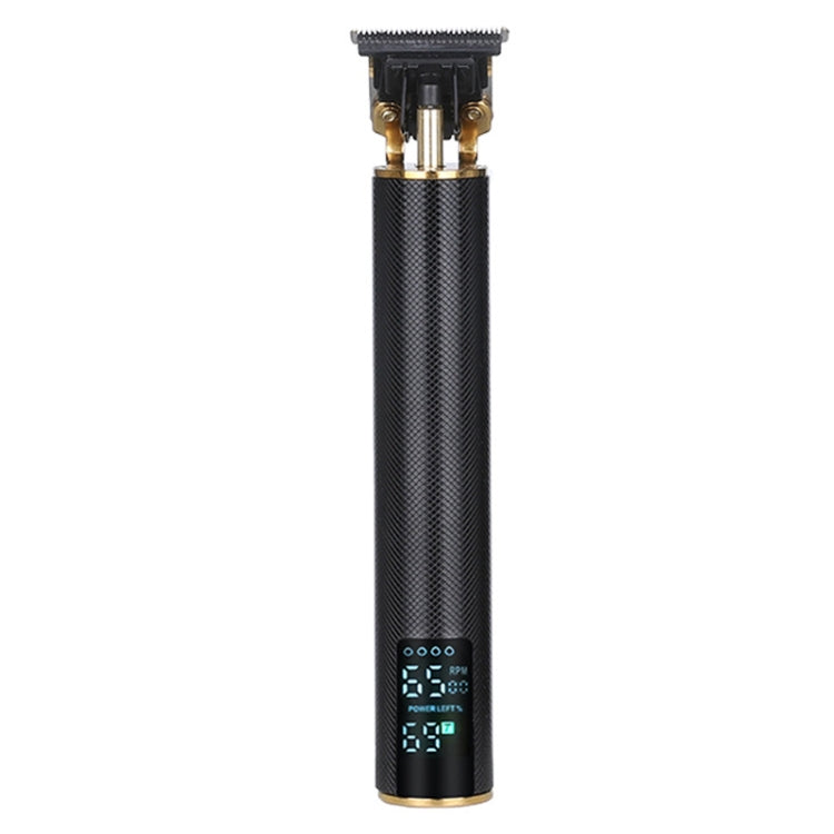 USB Rechargeable Digital Display Engraving Ceramic Knife Electric Hair Clipper(Digital Display Black)