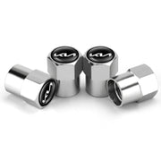 3sets/12pcs For KIA KN Car Tire Valve Core Decorative Metal Cap(Silver)