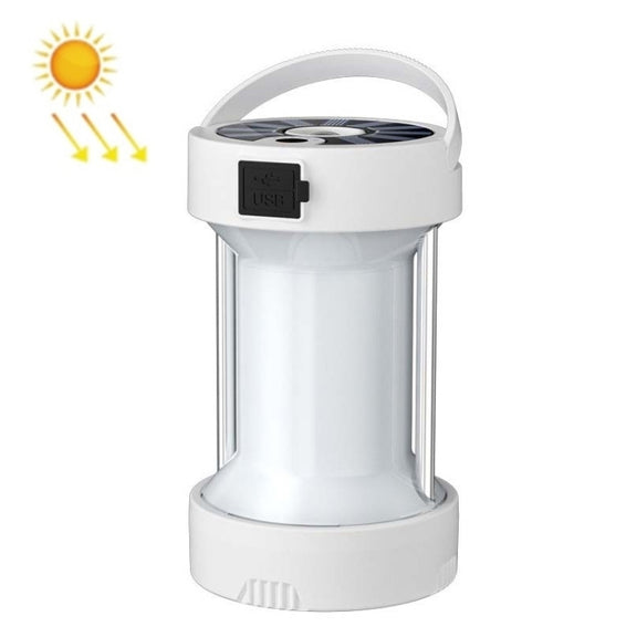 Camping Lantern Outdoor Solar Emergency Lights Multifunctional Tent Light(White)