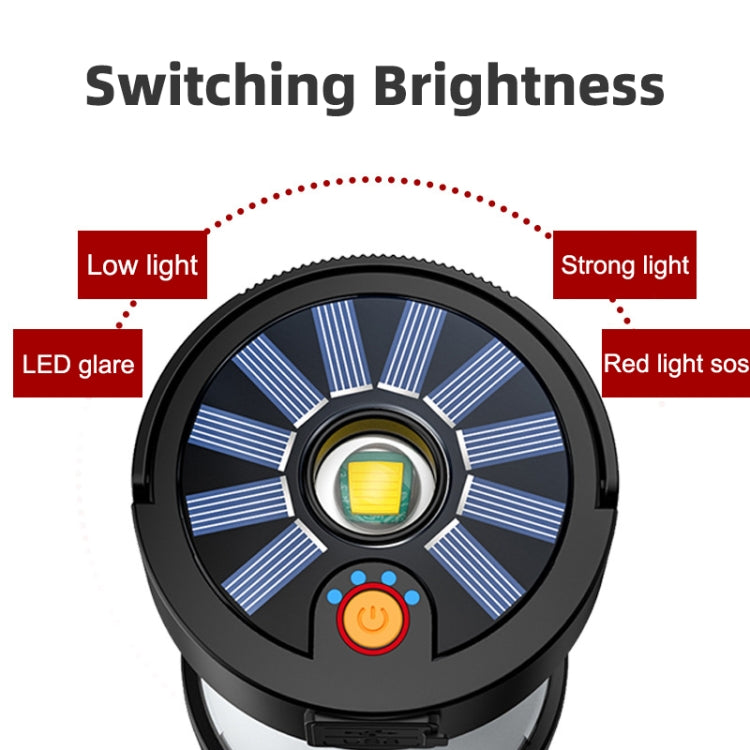 Camping Lantern Outdoor Solar Emergency Lights Multifunctional Tent Light(Hourglass White)