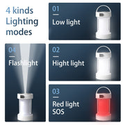 Camping Lantern Outdoor Solar Emergency Lights Multifunctional Tent Light(Hourglass White)