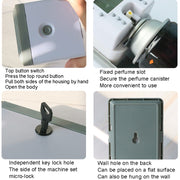 Anti-Corrosion Stainless Steel Panel LCD Digital Display Intelligent Automatic Fragrance Sprayer(Titanium Gold)