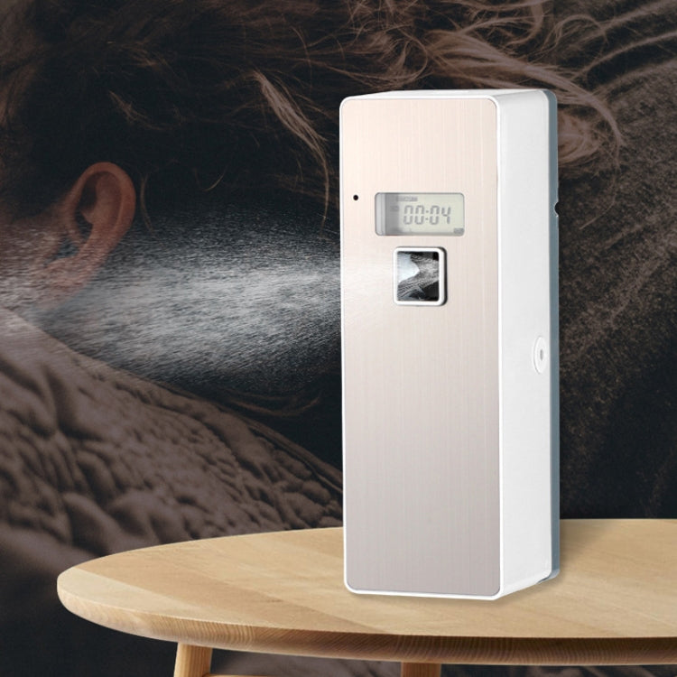 Anti-Corrosion Stainless Steel Panel LCD Digital Display Intelligent Automatic Fragrance Sprayer(Titanium Gold)