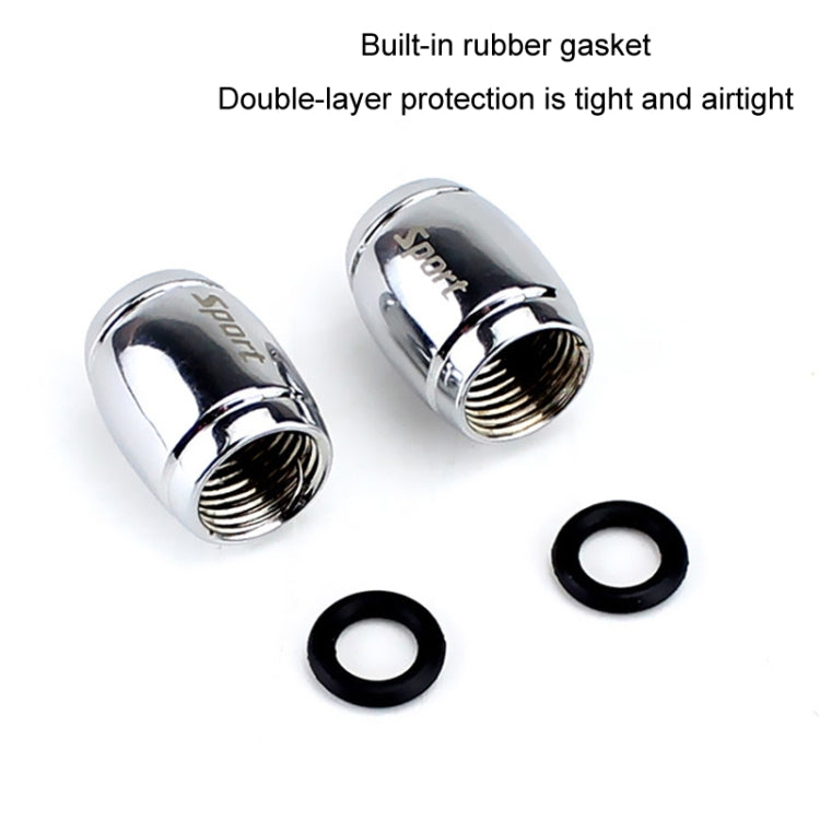 Automobile Valve Core Cap Tire Anti-deflation Valve Decoration(Titanium Black)