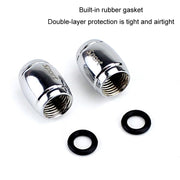 Automobile Valve Core Cap Tire Anti-deflation Valve Decoration(Titanium Black)