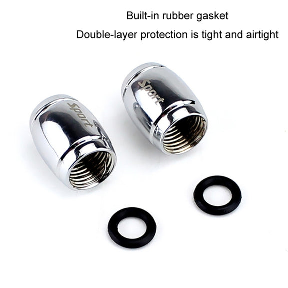 Automobile Valve Core Cap Tire Anti-deflation Valve Decoration(Titanium Black)