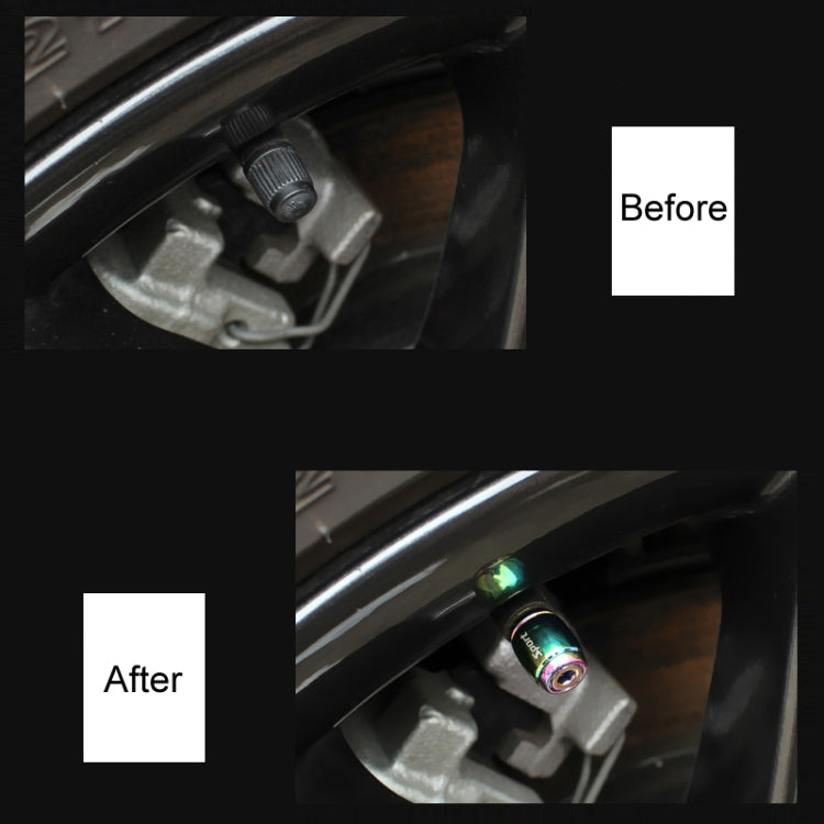 Automobile Valve Core Cap Tire Anti-deflation Valve Decoration(Titanium Black)