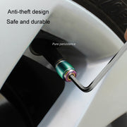 Automobile Valve Core Cap Tire Anti-deflation Valve Decoration(Titanium Black)