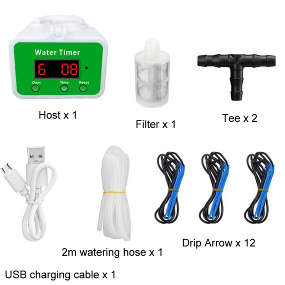 Household Intelligent Drip Irrigation Automatic Watering Timing Machine, Specification: Water 12 Potted Plants