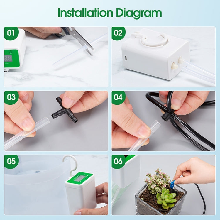 Household Intelligent Drip Irrigation Automatic Watering Timing Machine, Specification: Water 2 Potted Plants
