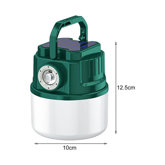 C52 Multifunctional Solar Camping Light Zoomable Water-resistant Tent Light With USB Output(Green)