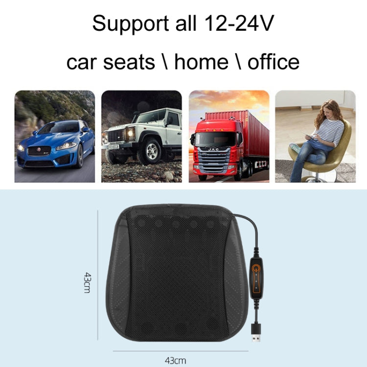 Multifunctional USB Fan Ventilation Heat Dissipation Car Seat Cushion(Blue)