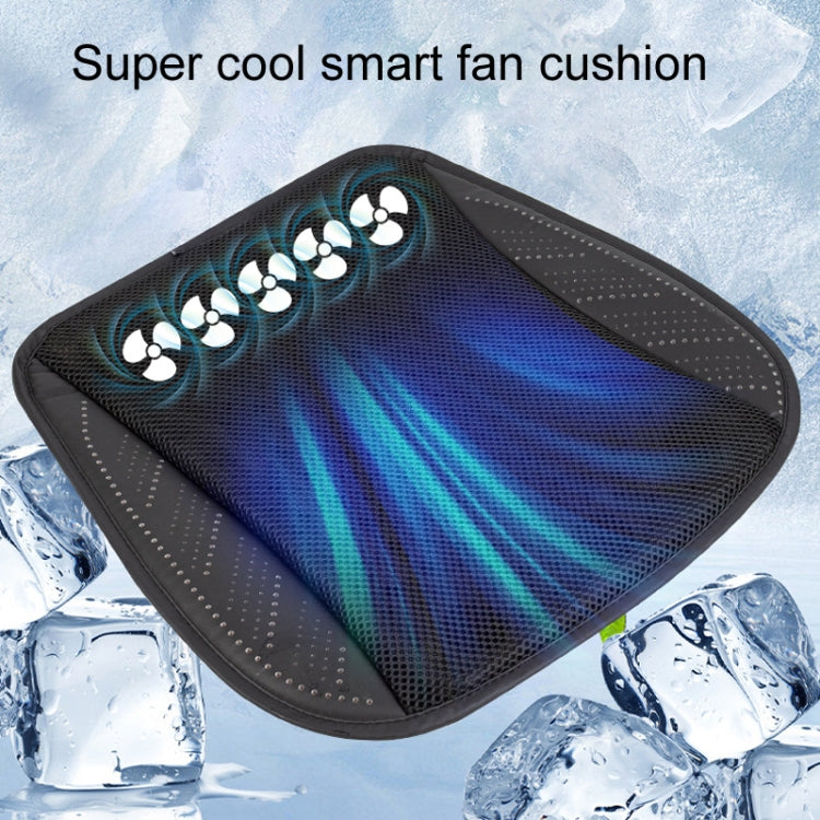 Multifunctional USB Fan Ventilation Heat Dissipation Car Seat Cushion(Black)