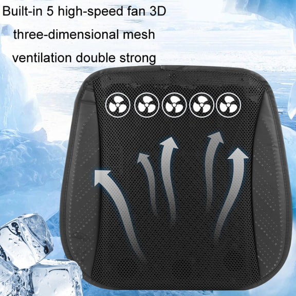 Multifunctional USB Fan Ventilation Heat Dissipation Car Seat Cushion(Blue)