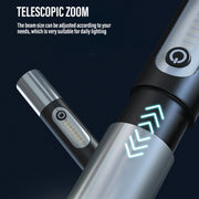 XHP50  Lamp Bead Super Bright LED Flashlight Telescopic Zoom Water-resistant Torch With Lampshade