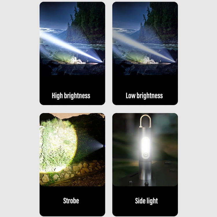 XHP50  Lamp Bead Super Bright LED Flashlight Telescopic Zoom Water-resistant Torch With Lampshade