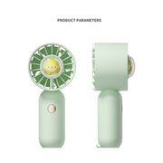 Hand Holds Small Fan Portable Mini Pocket Fan, Style: Green Spray Plating Version