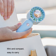 Hand Holds Small Fan Portable Mini Pocket Fan, Style: Green Spray Plating Version