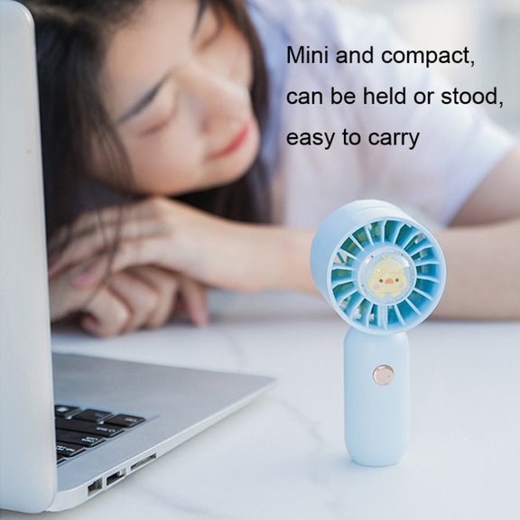 Hand Holds Small Fan Portable Mini Pocket Fan, Style: Green Spray Plating Version