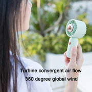 Hand Holds Small Fan Portable Mini Pocket Fan, Style: Green Spray Plating Version