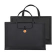 13.3/14 inch Elastic Button Laptop Waterproof PU Handbag(Black) - 13.3 inch by PMC TechLife | Online Shopping South Africa | PMC TechLife | Buy Now Pay Later Mobicred