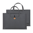 15.4/16 inch Elastic Button Laptop Waterproof PU Handbag(Grey) - free shipping - PMC TechLife - Order now!