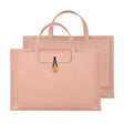 15.4/16 inch Elastic Button Laptop Waterproof PU Handbag(Rose Pink) - 15 inch by PMC TechLife | Online Shopping South Africa | PMC TechLife | Buy Now Pay Later Mobicred