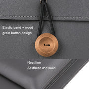 15.4/16 inch Elastic Button Laptop Water-resistant PU Handbag(Rose Pink)