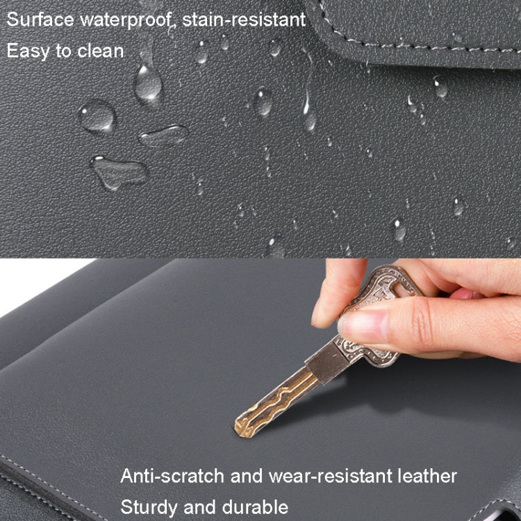 15.4/16 inch Elastic Button Laptop Water-resistant PU Handbag(Rose Pink)
