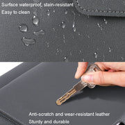 15.4/16 inch Elastic Button Laptop Water-resistant PU Handbag(Rose Pink)