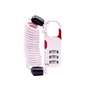 Helmet Anti Theft Password Lock Motorcycle Car Basket Soft Lock(Pink)