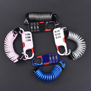 Helmet Anti Theft Password Lock Motorcycle Car Basket Soft Lock(Pink)