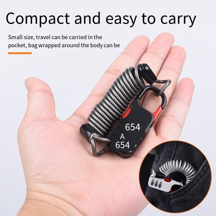 Helmet Anti Theft Password Lock Motorcycle Car Basket Soft Lock(Pink)