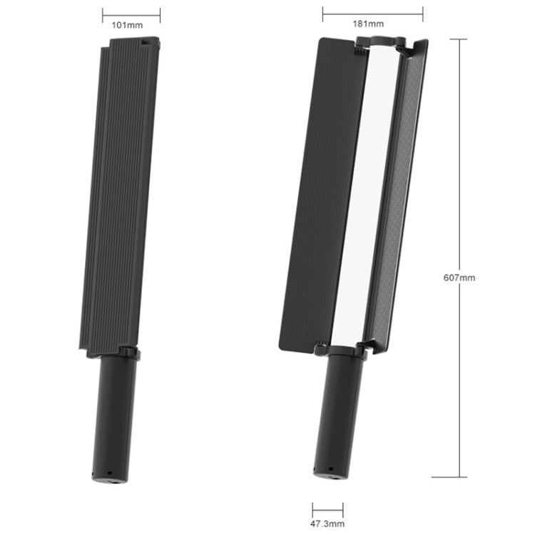 24W 72 LEDs Handheld Full-color RGB Stick Light Photography Light with Barndoor