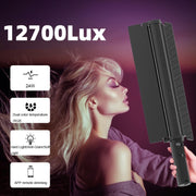 24W 72 LEDs Handheld Full-color RGB Stick Light Photography Light with Barndoor