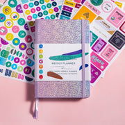 A5 Starry Sky Undated Planner Journal Financial Notebook(Gray)