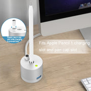 For Apple Pencil 1 USB Charging Adapter Metal Base With LED Indicator, Color: Black