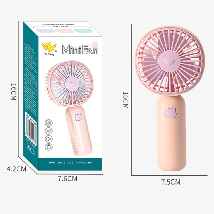 Handheld USB Charging Portable Desktop Small Electric Fan(Green)
