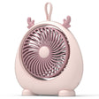 Dormitory Portable Animal Ear Desktop Electric Fan, Style: Charging Version Pink - free shipping - PMC TechLife - Order now!