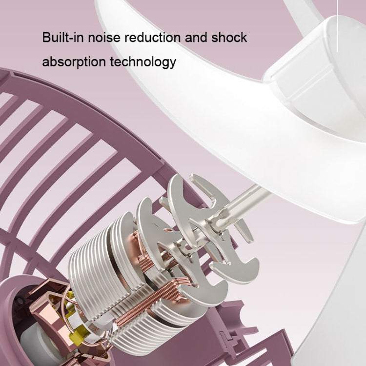 Dormitory Portable Animal Ear Desktop Electric Fan, Style: Charging Version Green