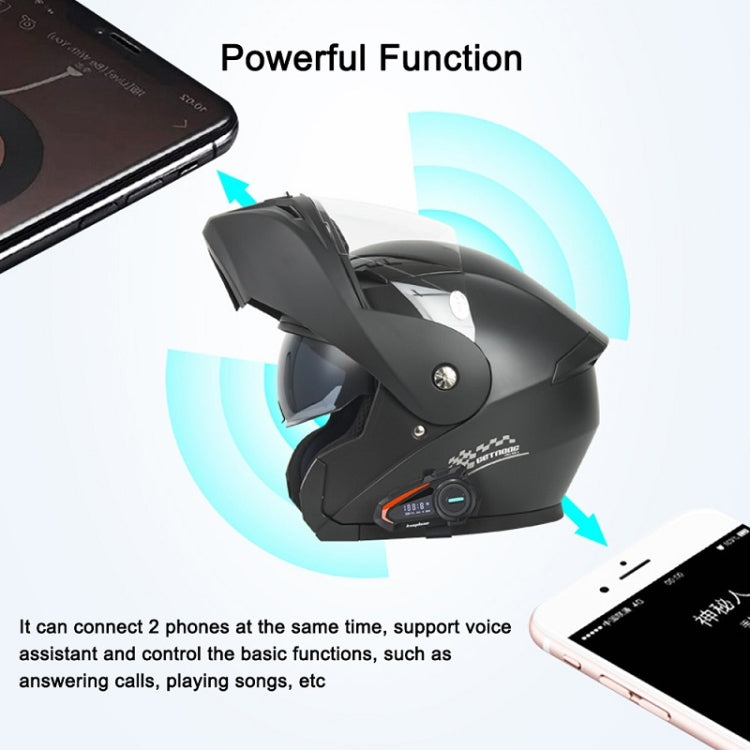 KUQIBAO Motorcycle Helmet Water-resistant Bluetooth-compatible Headset With Screen(Hard Microphone)