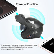 KUQIBAO Motorcycle Helmet Water-resistant Bluetooth-compatible Headset With Screen(Soft Microphone)